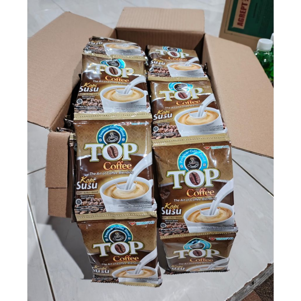 

TOP COFFEE 3 in 1 Kopi Susu 1 Renteng (12sachet x 31gram)