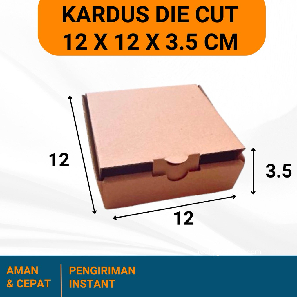 

KARDUS 12x12x3.5 cm / BOX KARTON CORUGATED DIE CUT E-FLUTE