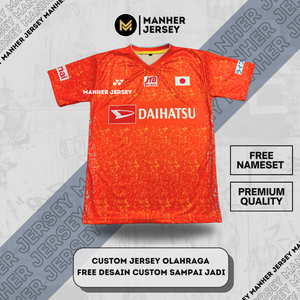 BAJU JERSEY BADMINTON 2022 JAPAN TEAM FULL PRINTING