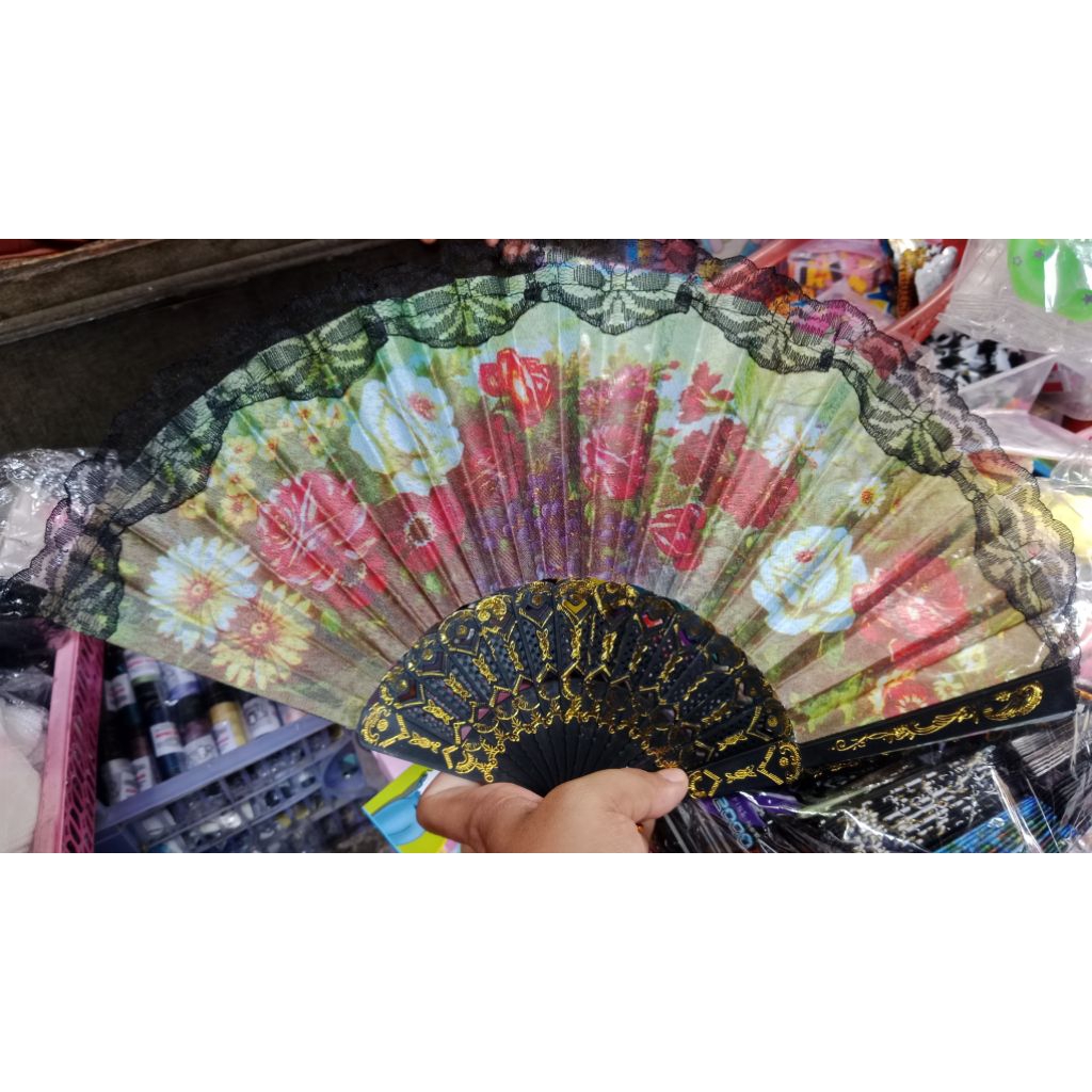 Kipas Lipat/Kipas Tangan motif Bunga