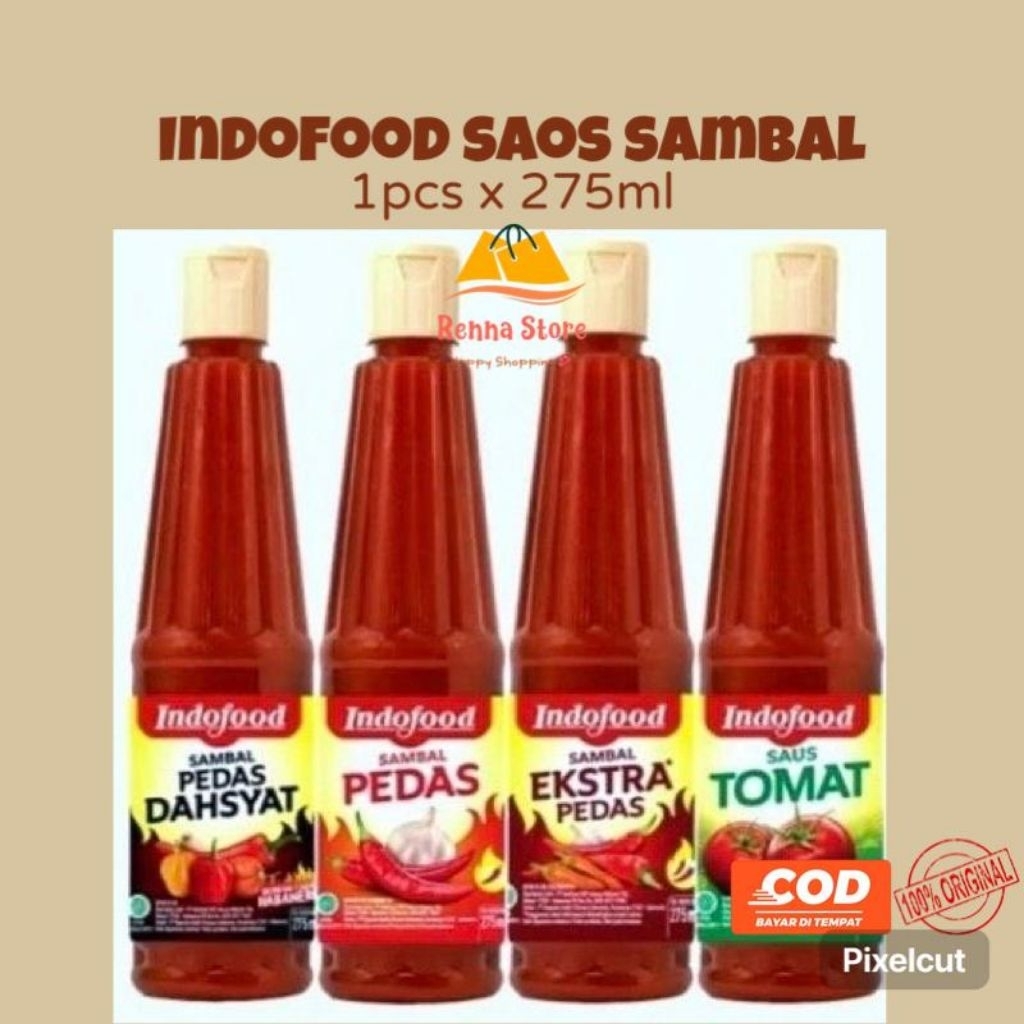 

2botol INDOFOOD Saos Sambal 275ml Extra Dahsyat Pedas Tomat