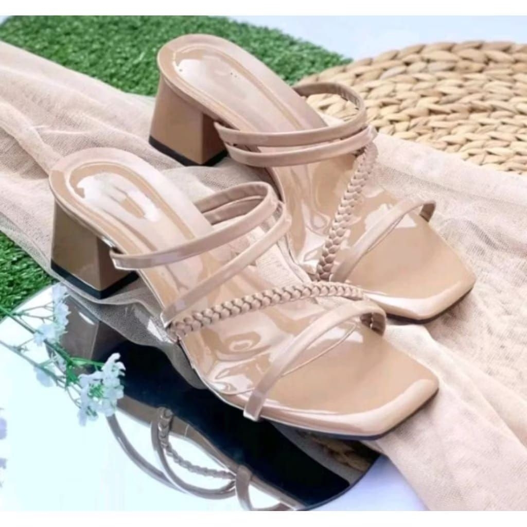 Cm03sandal wanita sandal heells 5cm sandal kekinian