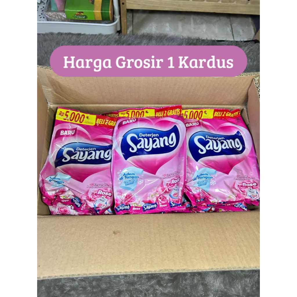 1 Kardus Sabun Cuci Baju Sayang/Sabun Deterjen Bubuk 220gram Paket Hemat Harga Grosir