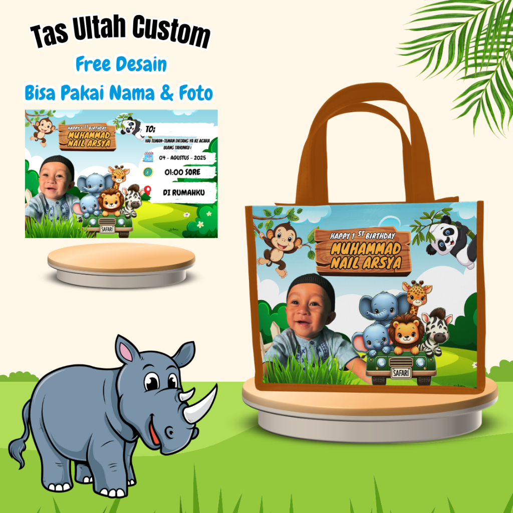 

Paket 35 Pcs Tas Ulang Tahun Free Undangan Anak Ulang Tahun Custom Desain Muat Kfc Snack Kain