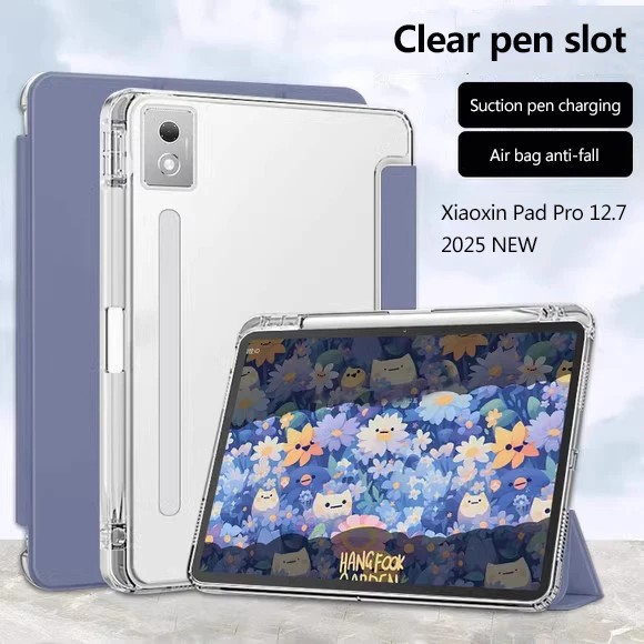 Flip Case Lenovo Xiaoxin Pad 11 Inch 2025 /Xiaoxin Pad 11 Inch 2024 with Pencil Holder Folding Clear