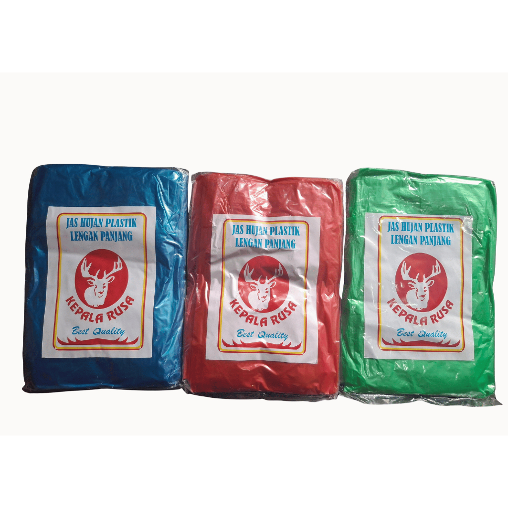 [HARGA 1 LUSIN] Jas Hujan  Plastik LDPE/ Jas Ujan Plastik Rusa/ Jas Ujan Plastik Kelelawar/ Jas Ujan