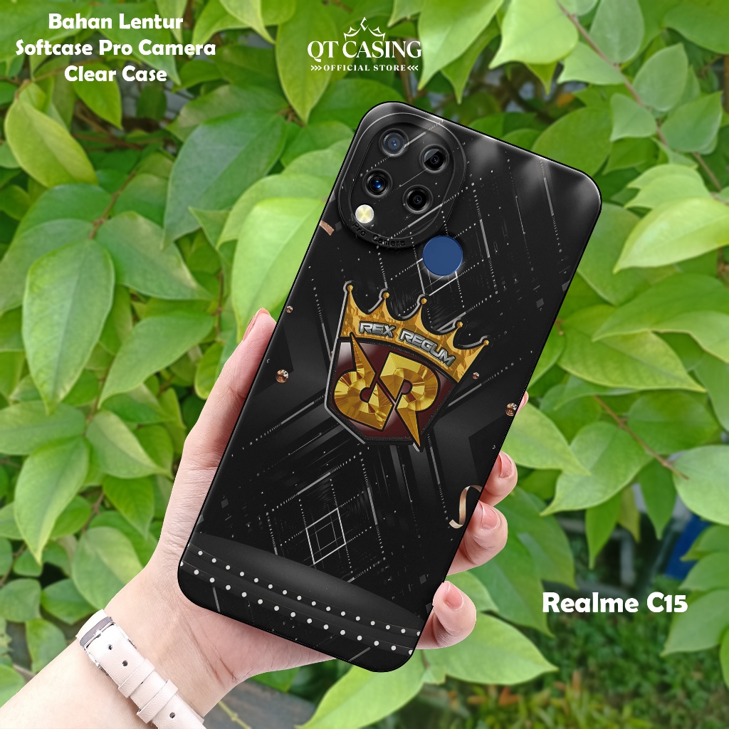 Case For Realme C15 – Casing HP Motif RRQ Esports - Softcase Pro Camera Realme C15 – Silikon Clear