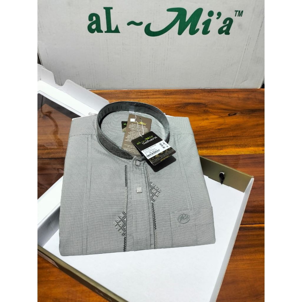 Koko almia pendek Sahara /baju Koko pendek almia 100% almia original