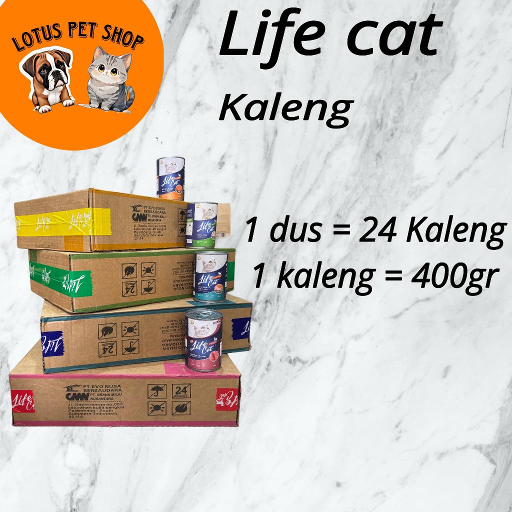 Grosir Life Cat Kaleng 1 Dus isi 24 Pcs Makanan Basah Kucing