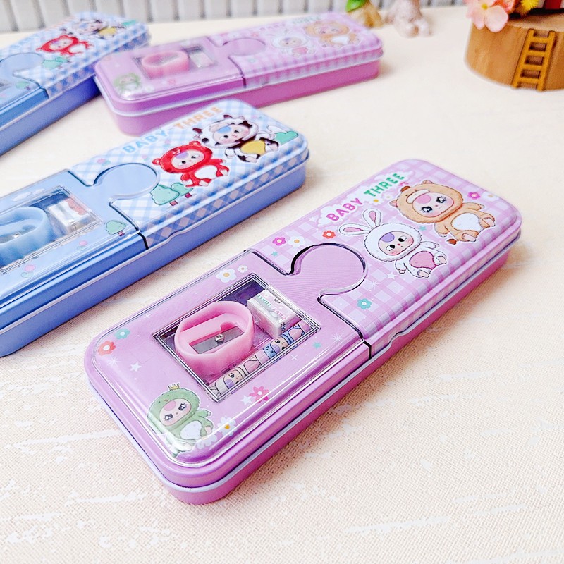 

Kotak Pensil Anak kuromi - Tempat Pensil Kaleng babythree set stationery 5 in 1 Penggaris pensil