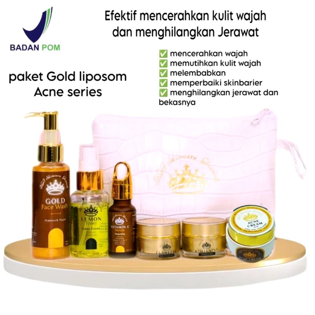 (Bisa COD) BPOM BGF Skincare Beauty Glow Farma Jerawat Hilang Pemutih Wajah Paket Acne Free Salep Je