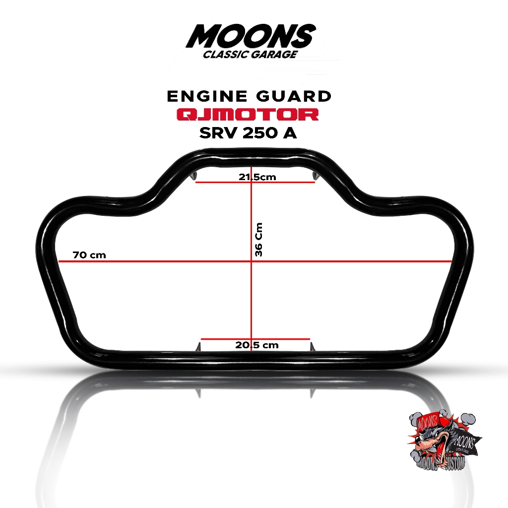 Mooncustom CRASHBAR QJ motor SRV 250 A enggine guard, pelindung motor