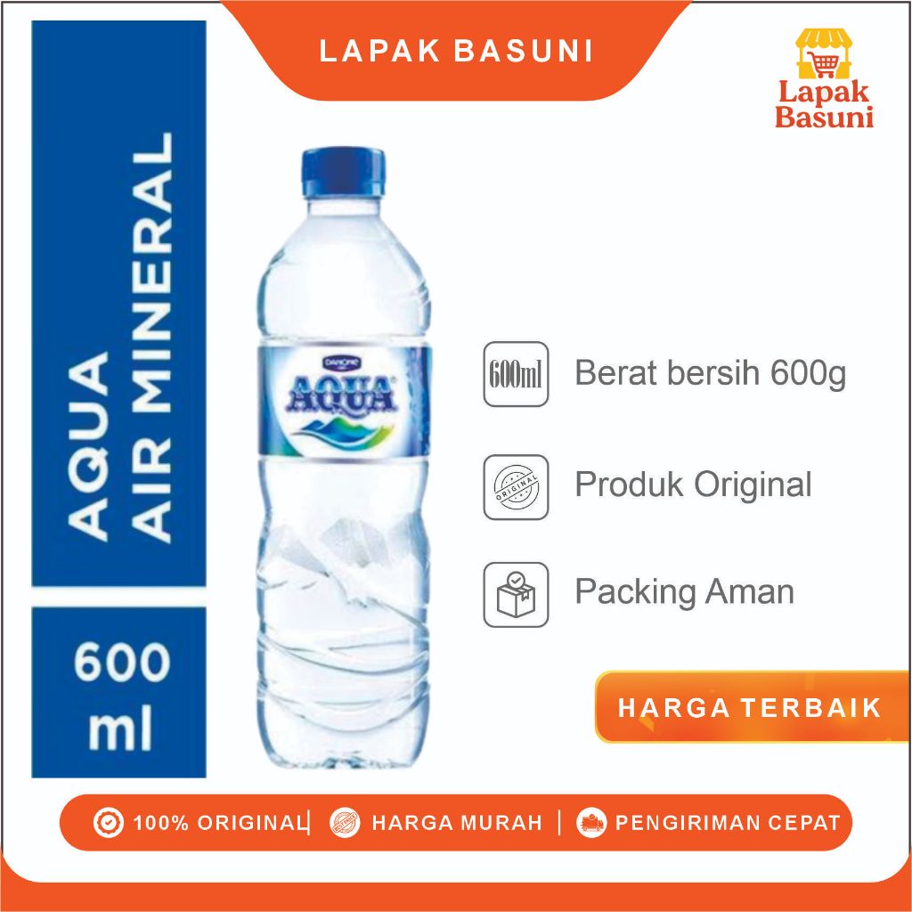

AQUA Air Mineral 600 ml / Air Mineral Ph Tinggi