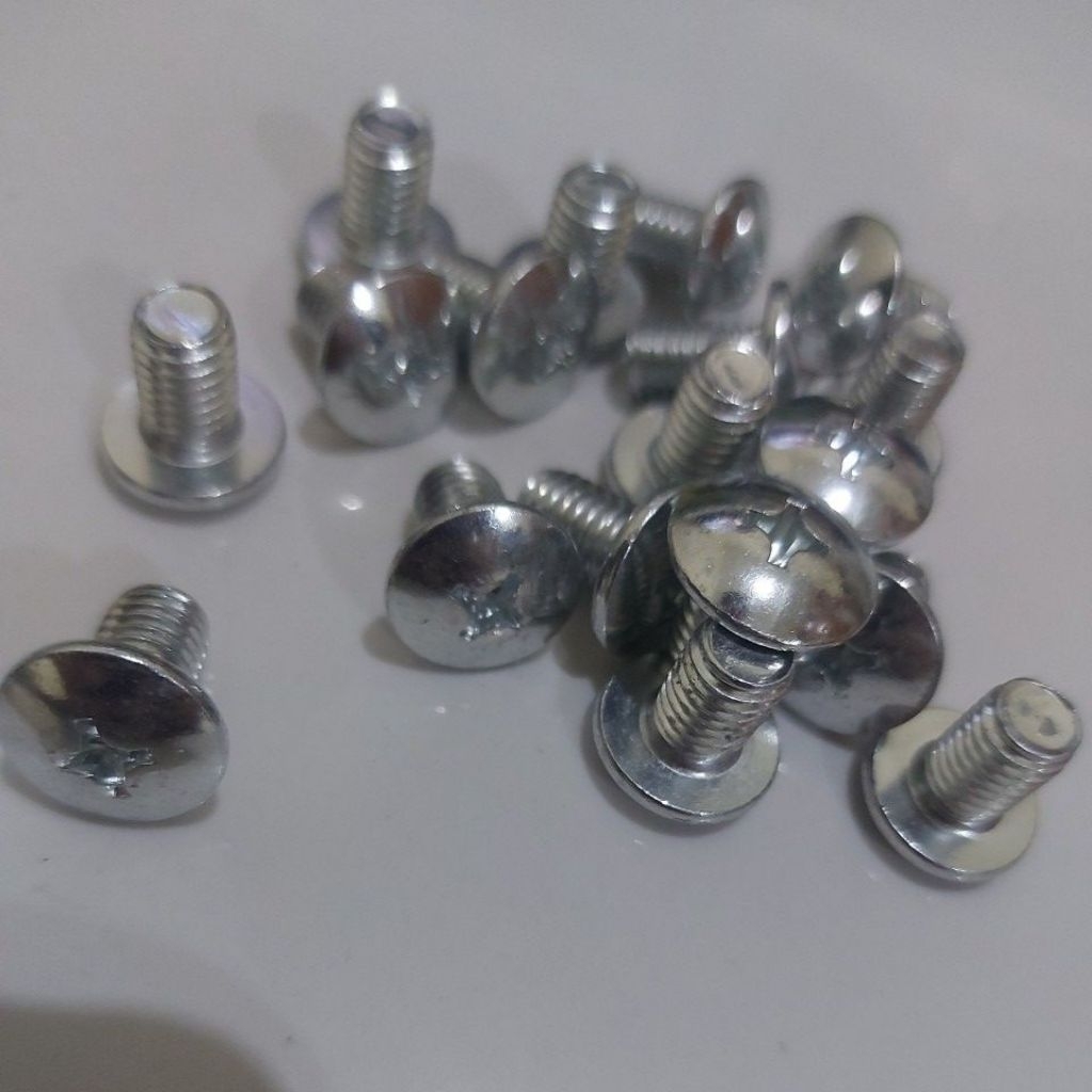 Baut JT Obeng M8x12 Truss Head Bolt M8x12 Pitch 1.25 Setara Baut 12