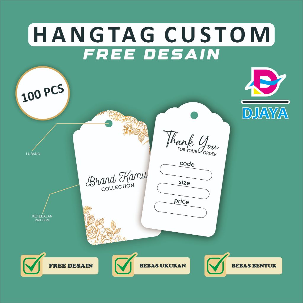 

(100PCS) hangtag custom, hangtag gratis desain, hangtag baju, label baju, accesories baju, label nama sendiri, tag baju, cap baju, merek baju custom, hangtag baju muslim, hangtag baju cowok, hangtag baju cewek, tag baju cowok, tag baju cewek, hangtag,