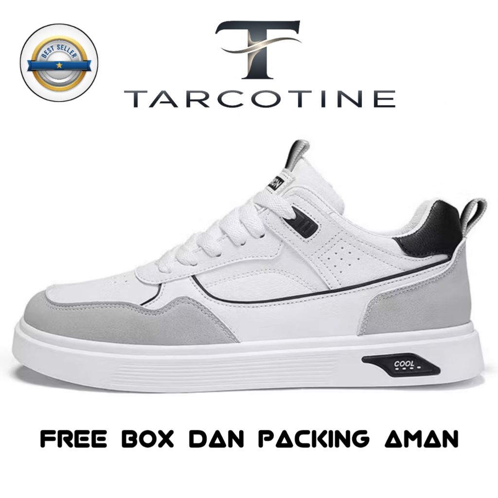 Sneakers putih pria sepatu sekolah keren sepatu cowok buat kuliah