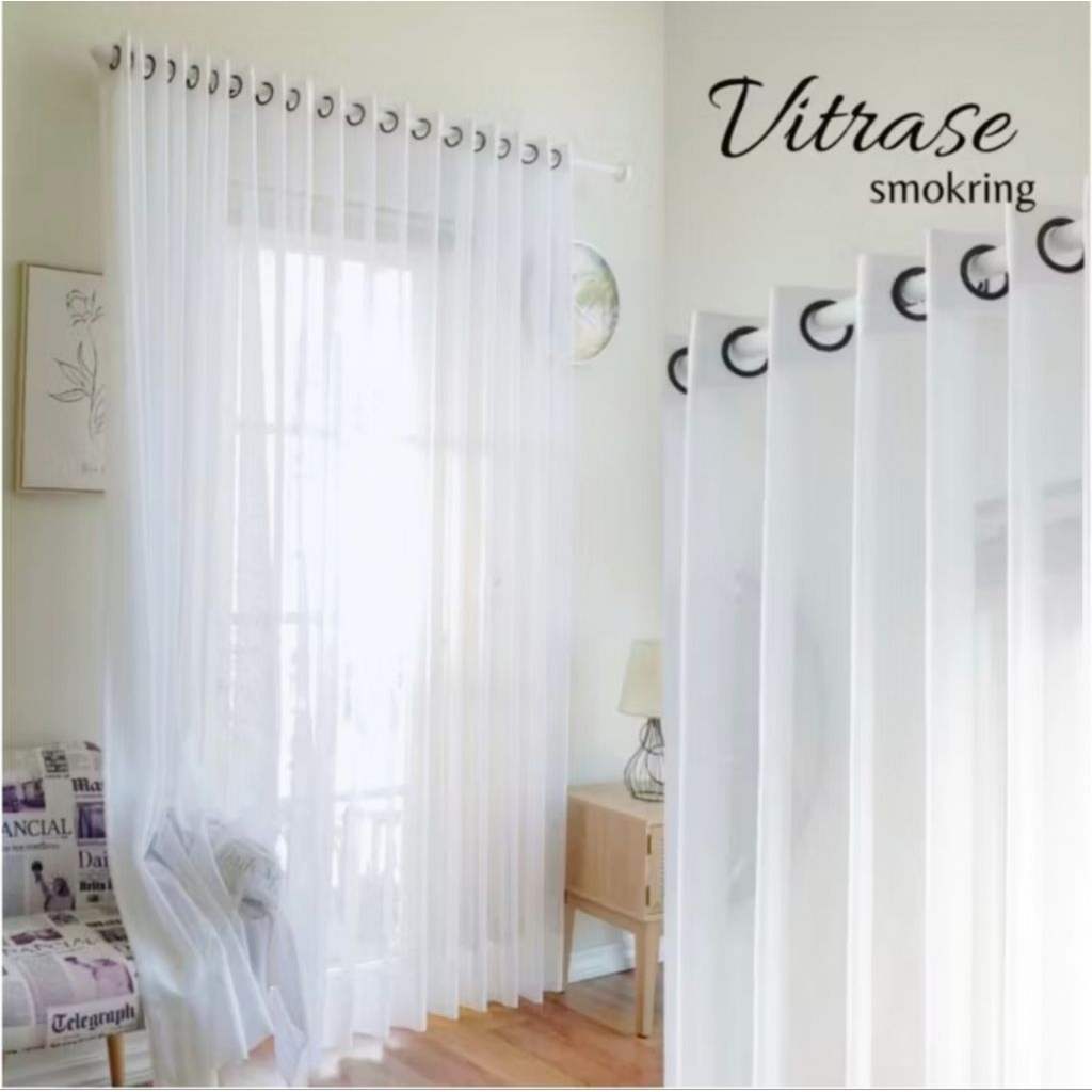 VITRASE GORDEN JENDELA MODEL Ring SMOKRING SILVER BAHAN IMPORT WARNA PUTIH POLOS