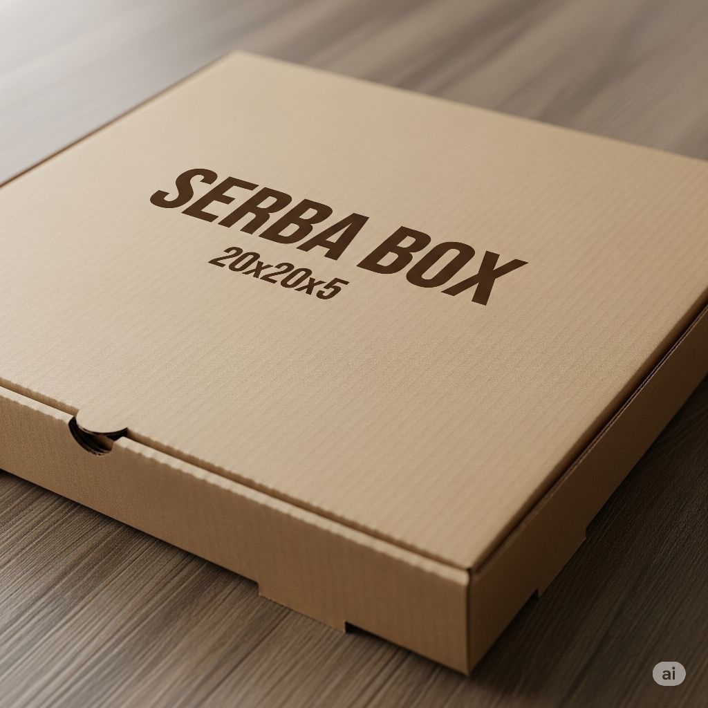 

Box Diecut Pizza Bahan E-flute Ukuran 20x20x5 Cm