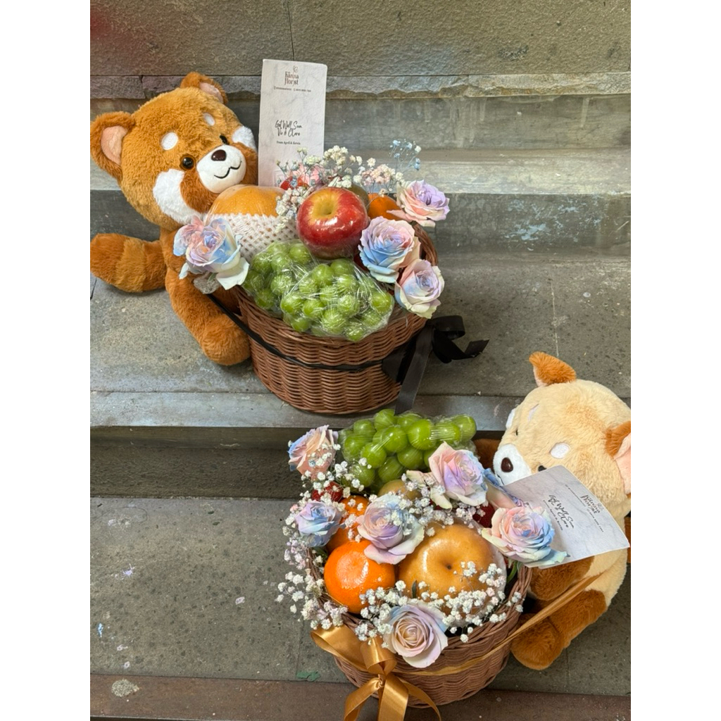 

The Raccoon teddy bear fruits and flower baskets bouquets bucket buket bunga segar siap pakai dan kirim kapan saja order lsg hampers lebaran hampers natal imlek christmas lebaran eid sincia siap pakai dan kirim lamaran sakit dsb