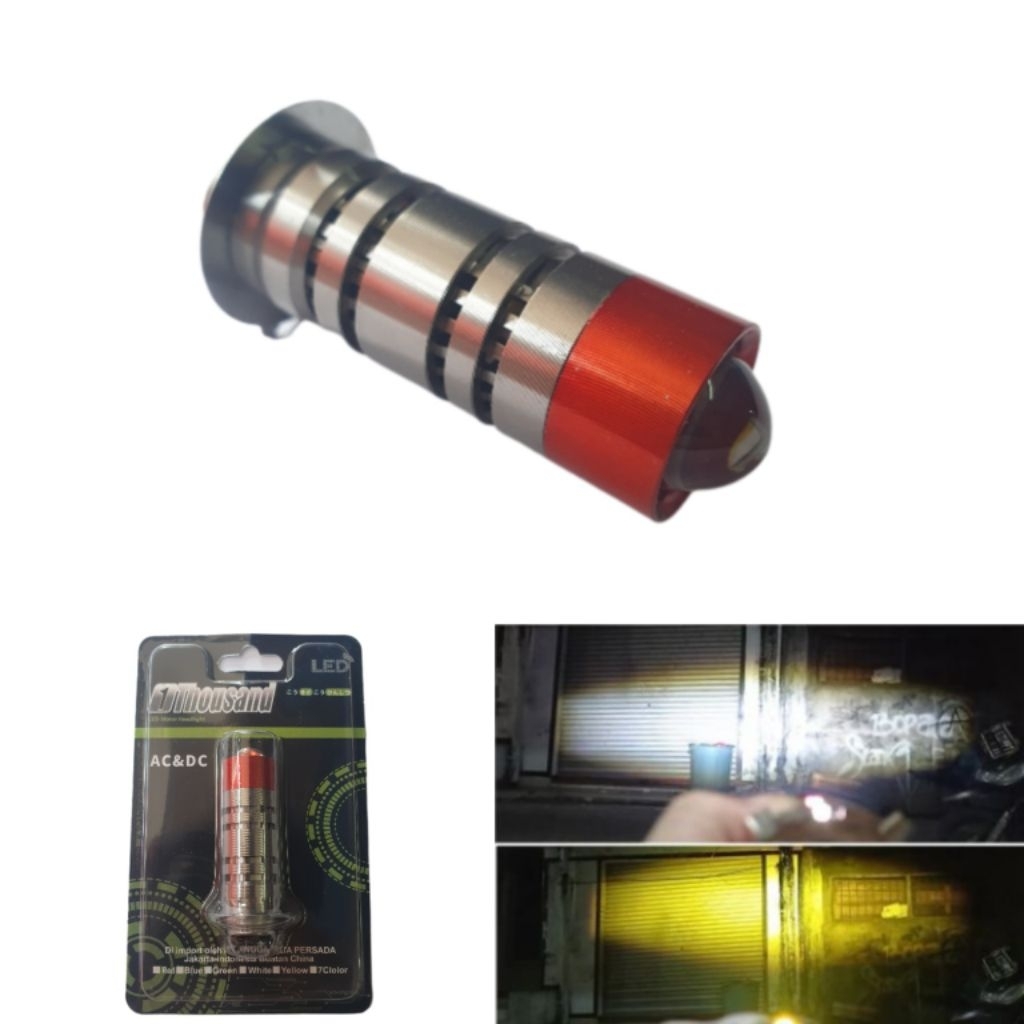 Lampu utama motor soket h6 laser led premium super terang/ lampu depan motor matic motor bebek soket