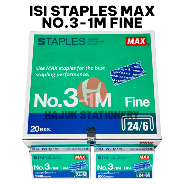 

Isi Staples Max No. 3 - Refill for Hekter Stapler