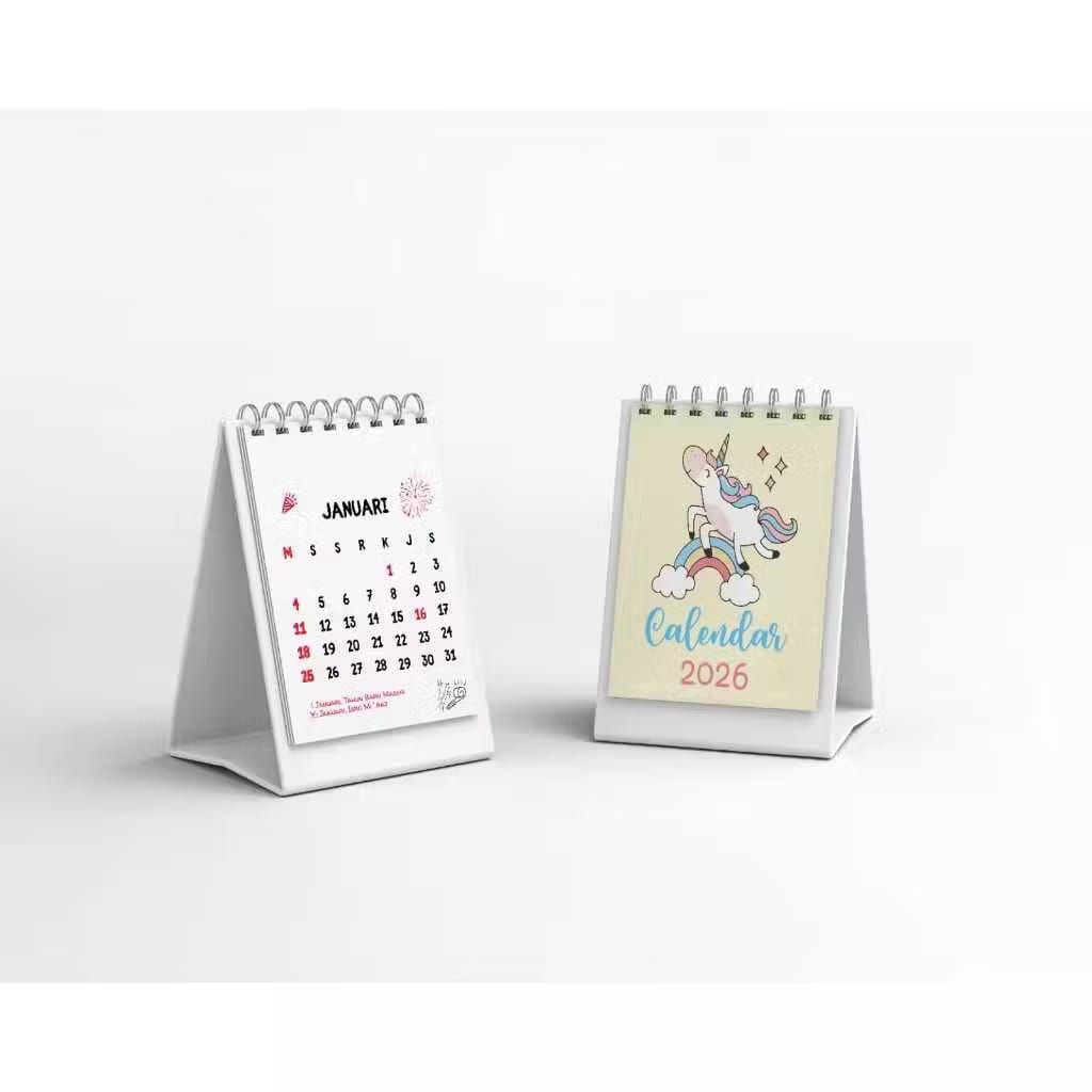 

TOOKE - Kalender 2026 / Calender 2026 / Kalender Meja 2026 Happy New Year / Kalender Mini 2026
