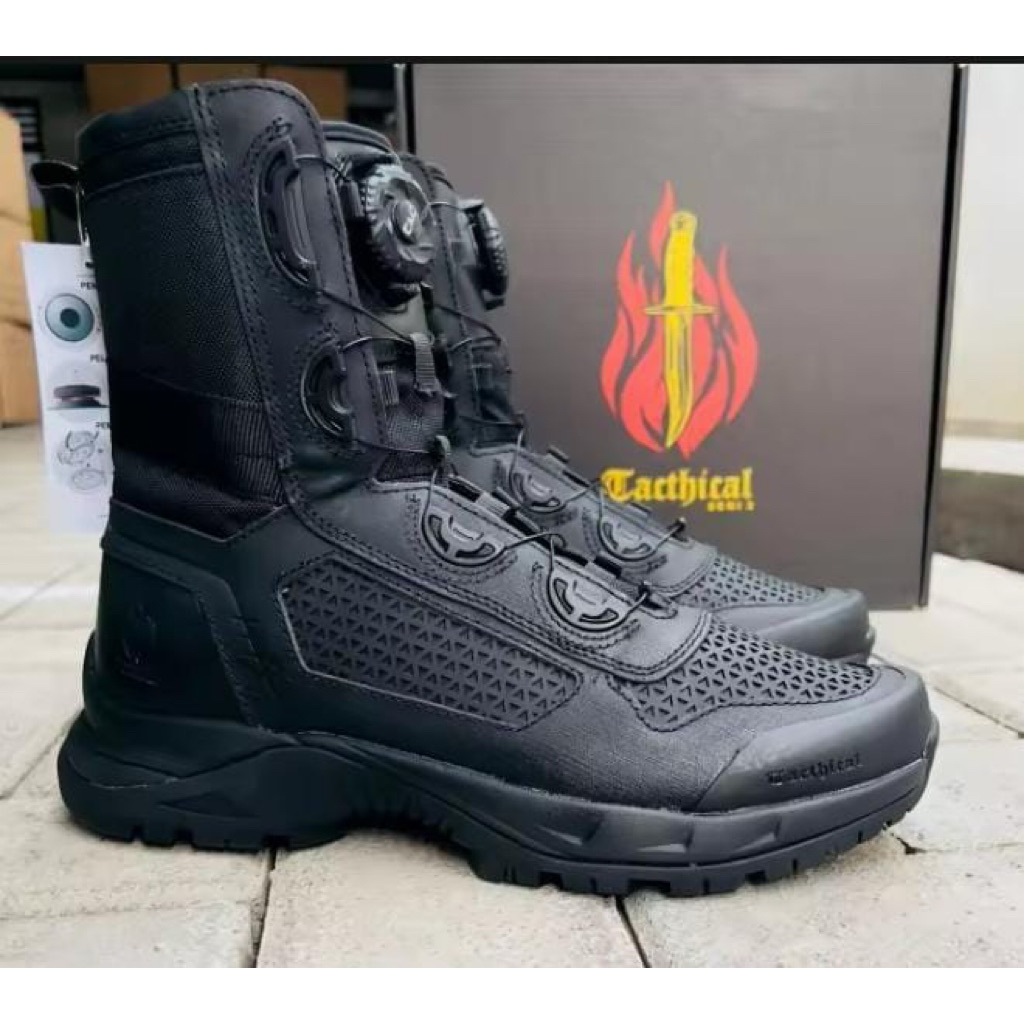 SEPATU PDL TALI PUTAR  LIBRA TACTICAL SOL BOA MK2 FREE KAOS KAKI PDL