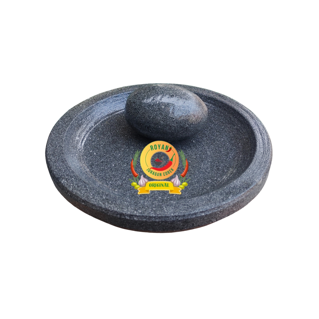 COBEK 26 CM ULEK PADANG SATU SET BATU GUNUNG ASLI ALAM GARANSI TANPA CAMPURAN