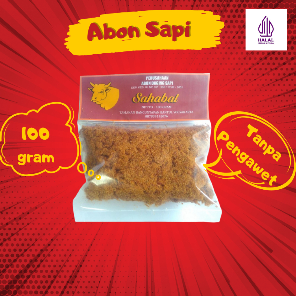 

Abon Sapi Sahabat 100 Gram