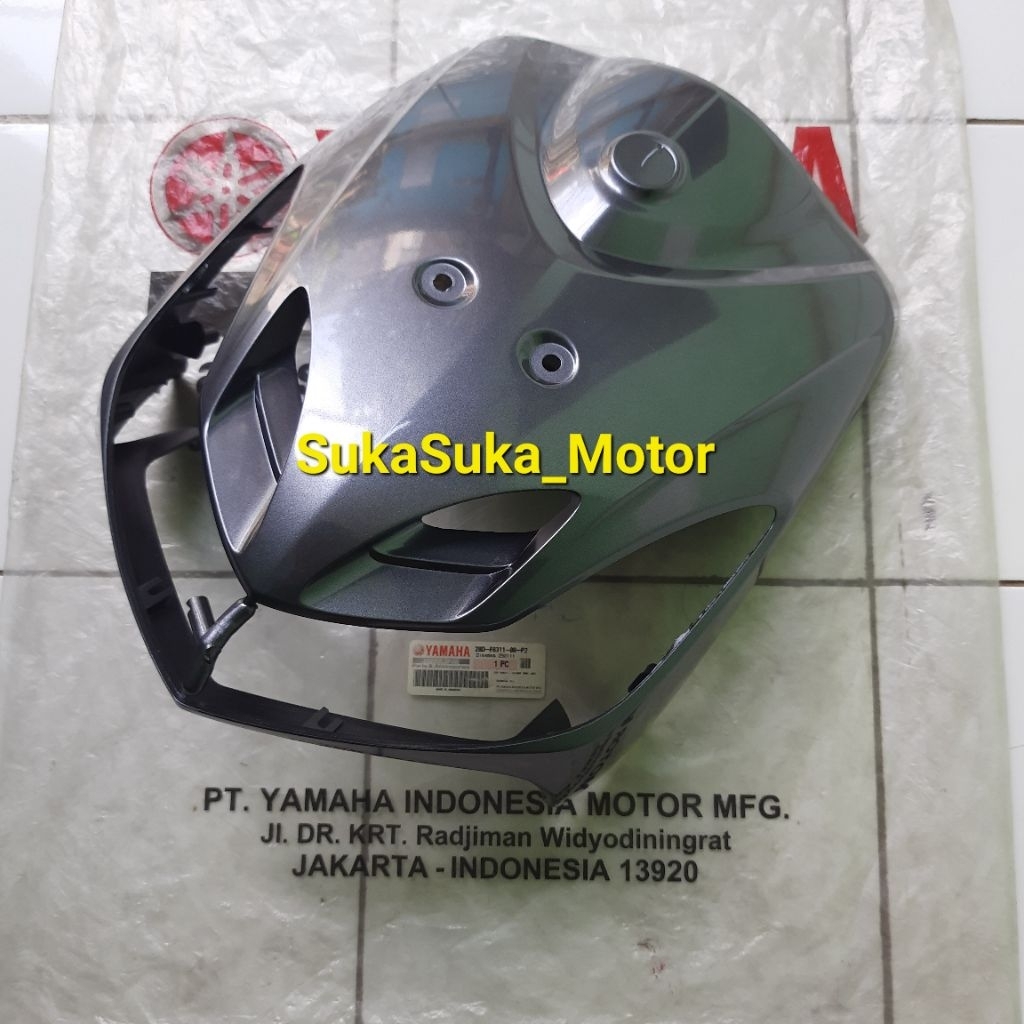 Panel Tameng Dada Depan Mio Smile Abu Grey Ori Ygp | 28D-F8311-00-P2