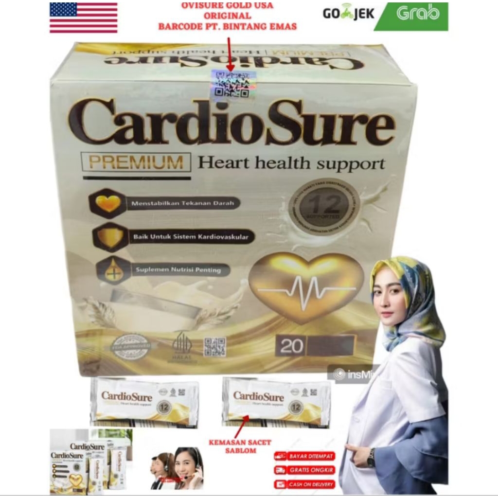 

CARDIOSURE Susu Milk Kualitas Terbaik Atasi Hipertensi Kolestrol Darah Strok Lulus Uji BPOM RI