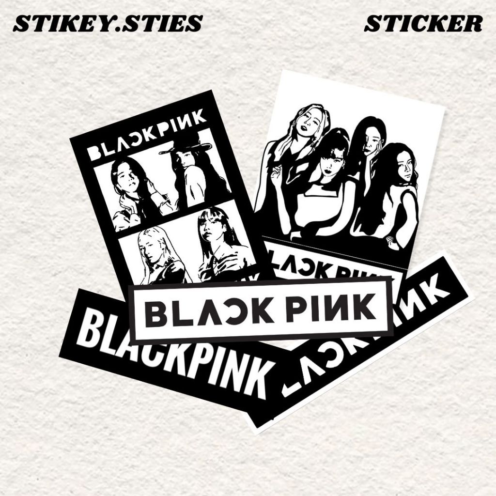 

STICKER BLACKPINK BLACK WHITE AESTHETIC BRAND ANTI AIR VINYL / STIKER HELM LAPTOP HP MOTOR TUMBLR TAS KOPER