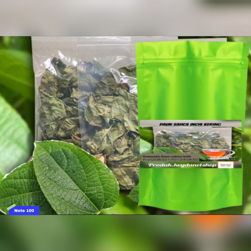 

Daun sacha inchi kering natural 100 gram
