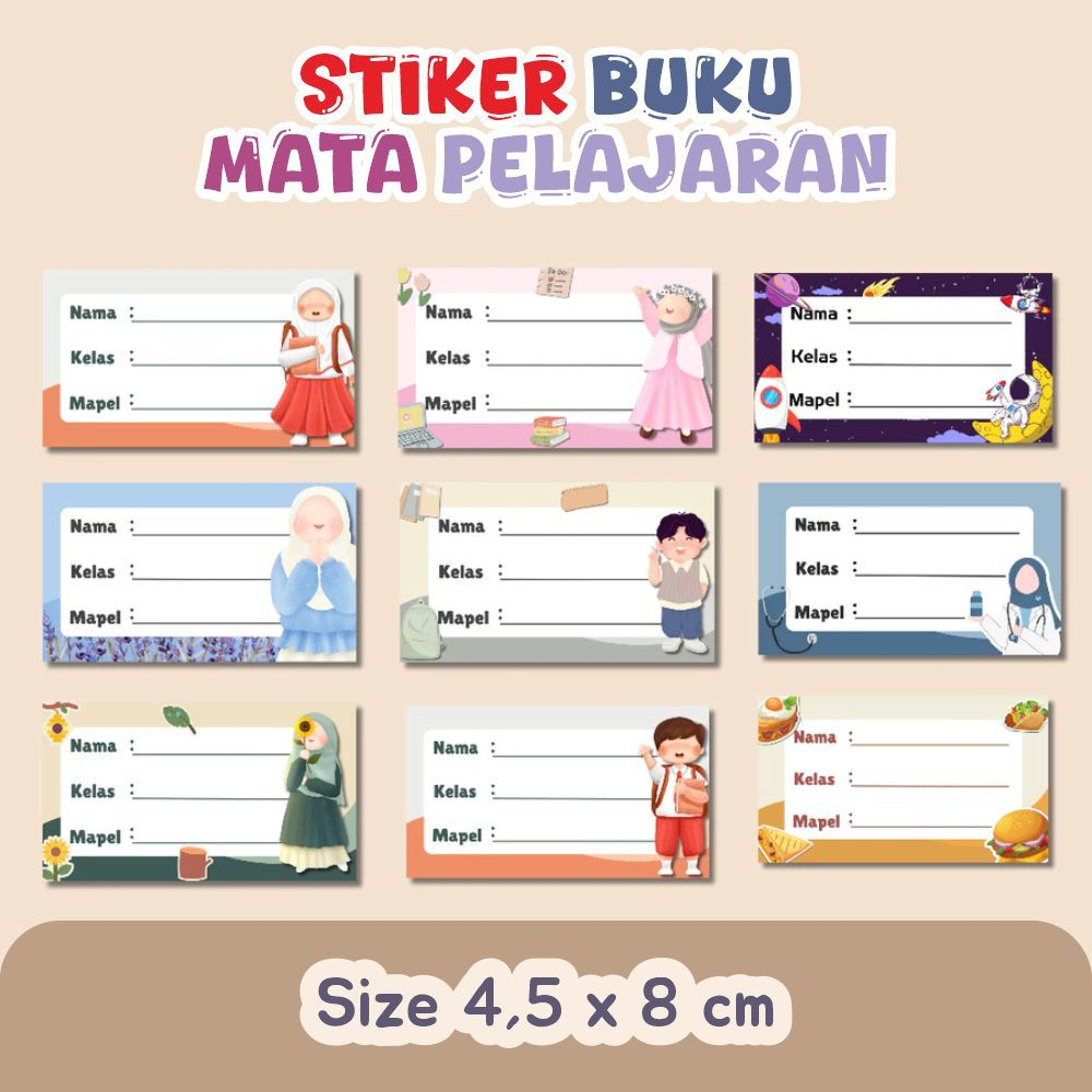 

Isi 40 PCS Stiker Buku Pelajaran Sekolah