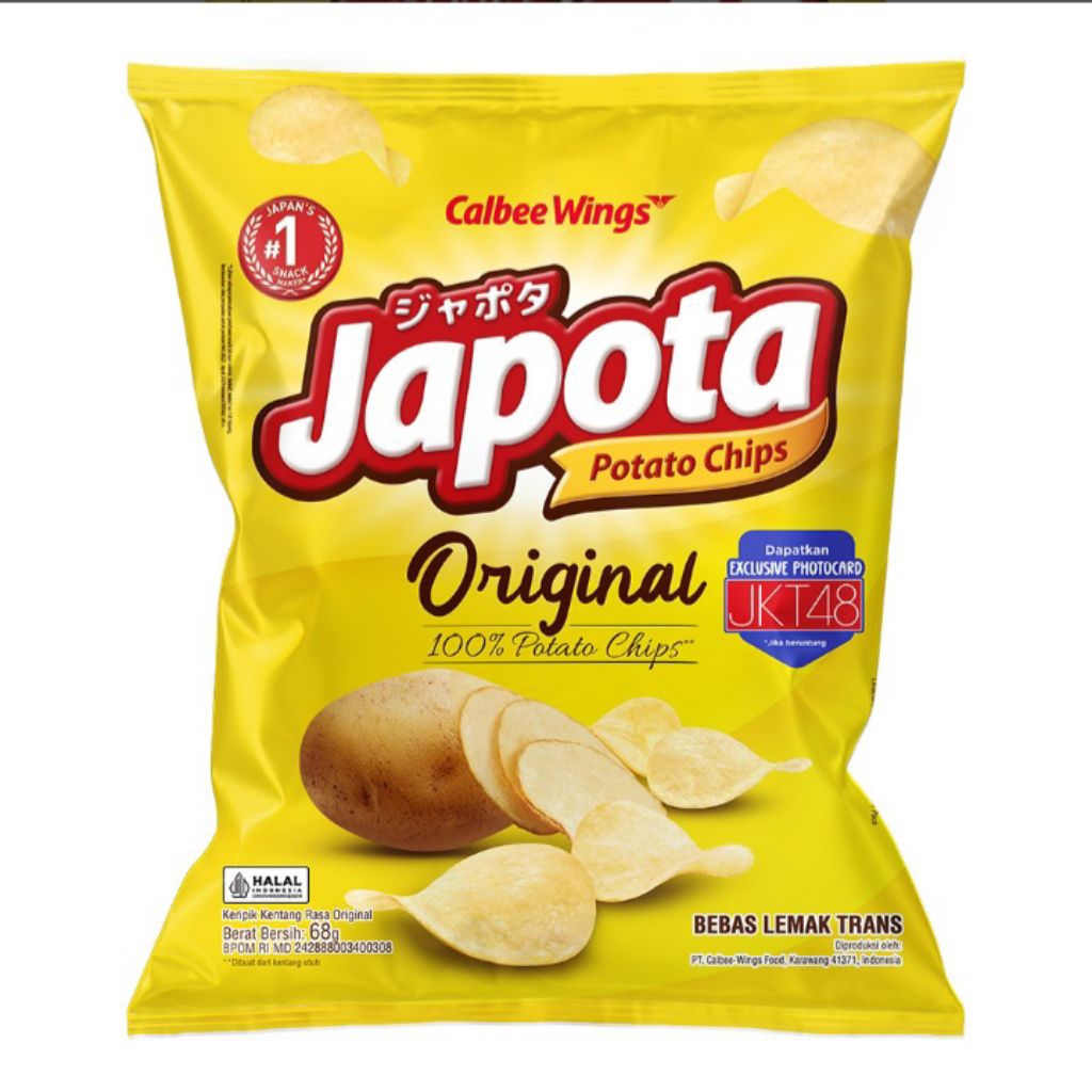 

JAPOTA KERIPIK KENTANG ORIGINAL 68 G ( BEBAS LEMAK TRANS)