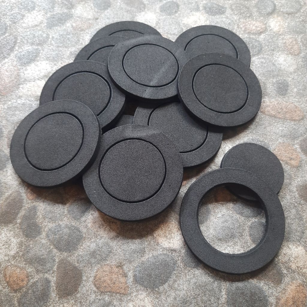 

Eva Foam Hitam OD81mm x ID58mm Busa Ati Karet Cutting Custom Laser Spon Black Sponge Kostum