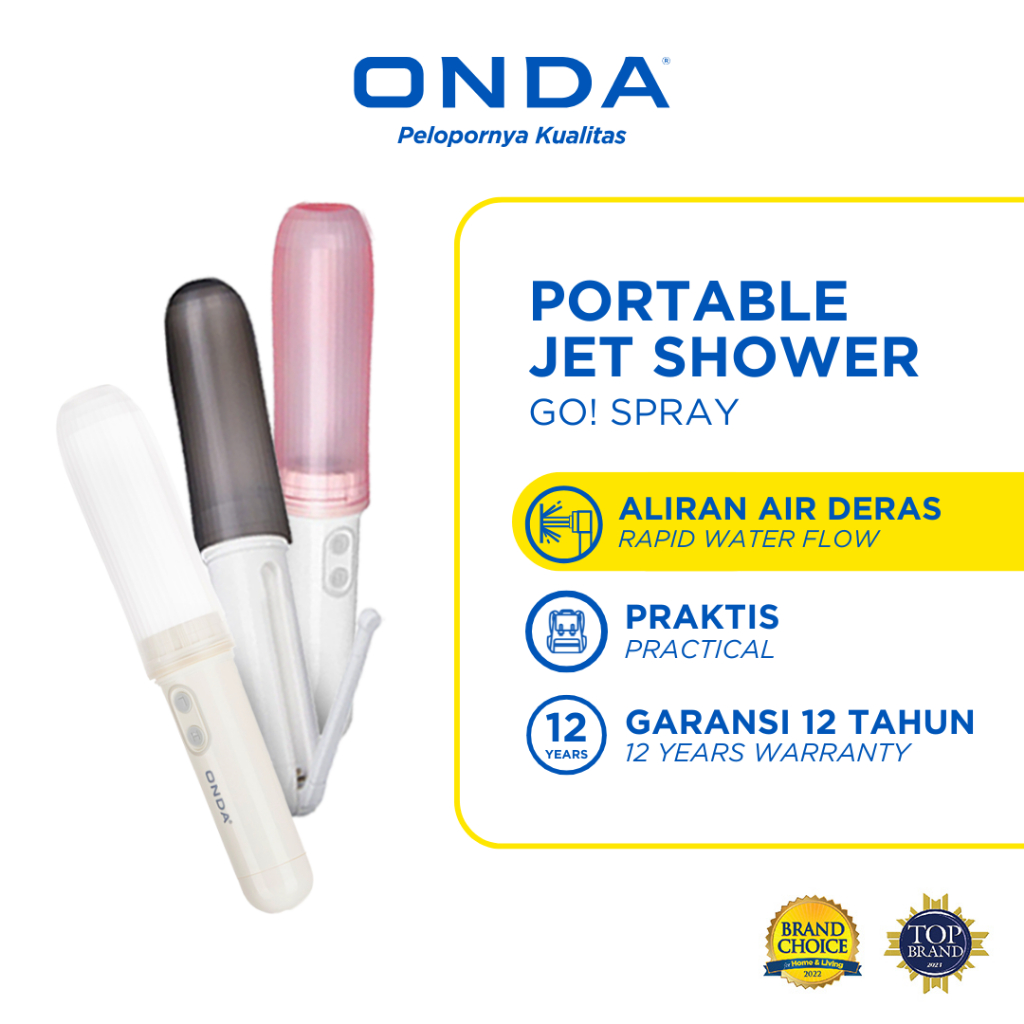ganbettershop - ONDA Bidet Spray Portable Travel PJS 20 GoSpray Bidet Elektrik Portable Toilet