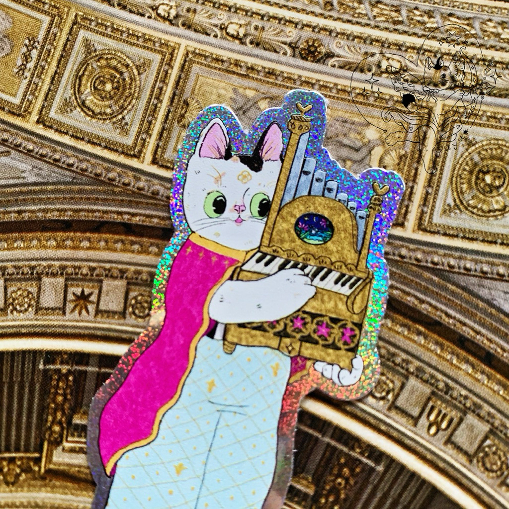 

Daphne Plays The Portative Organ • Sticker Vinyl Holo Glitter UV Print die cut -