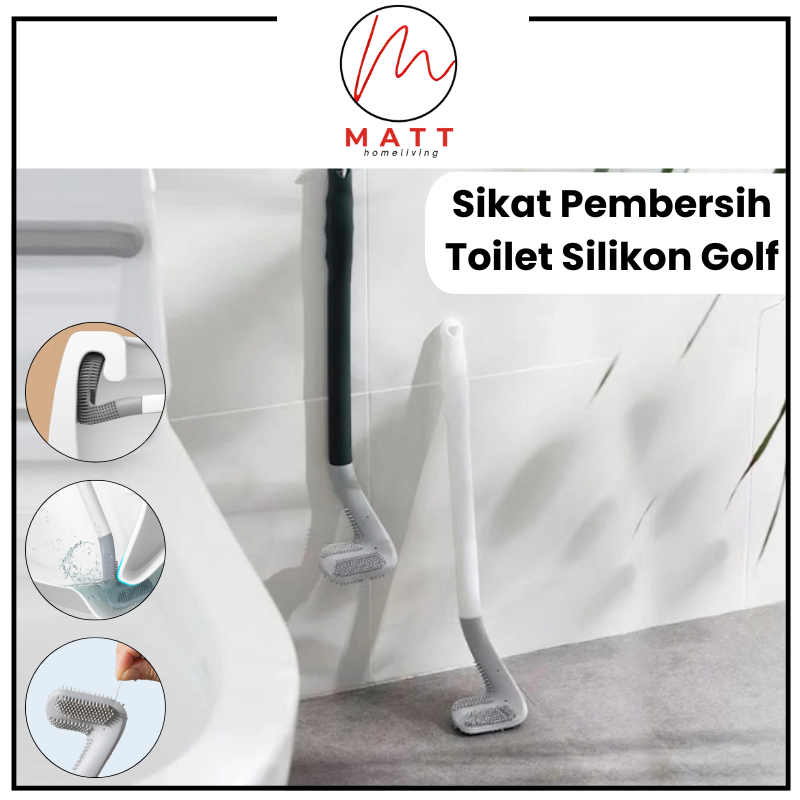 Sikat Toilet Lengkung Sudut Brush Golf Gagang Panjang — 8