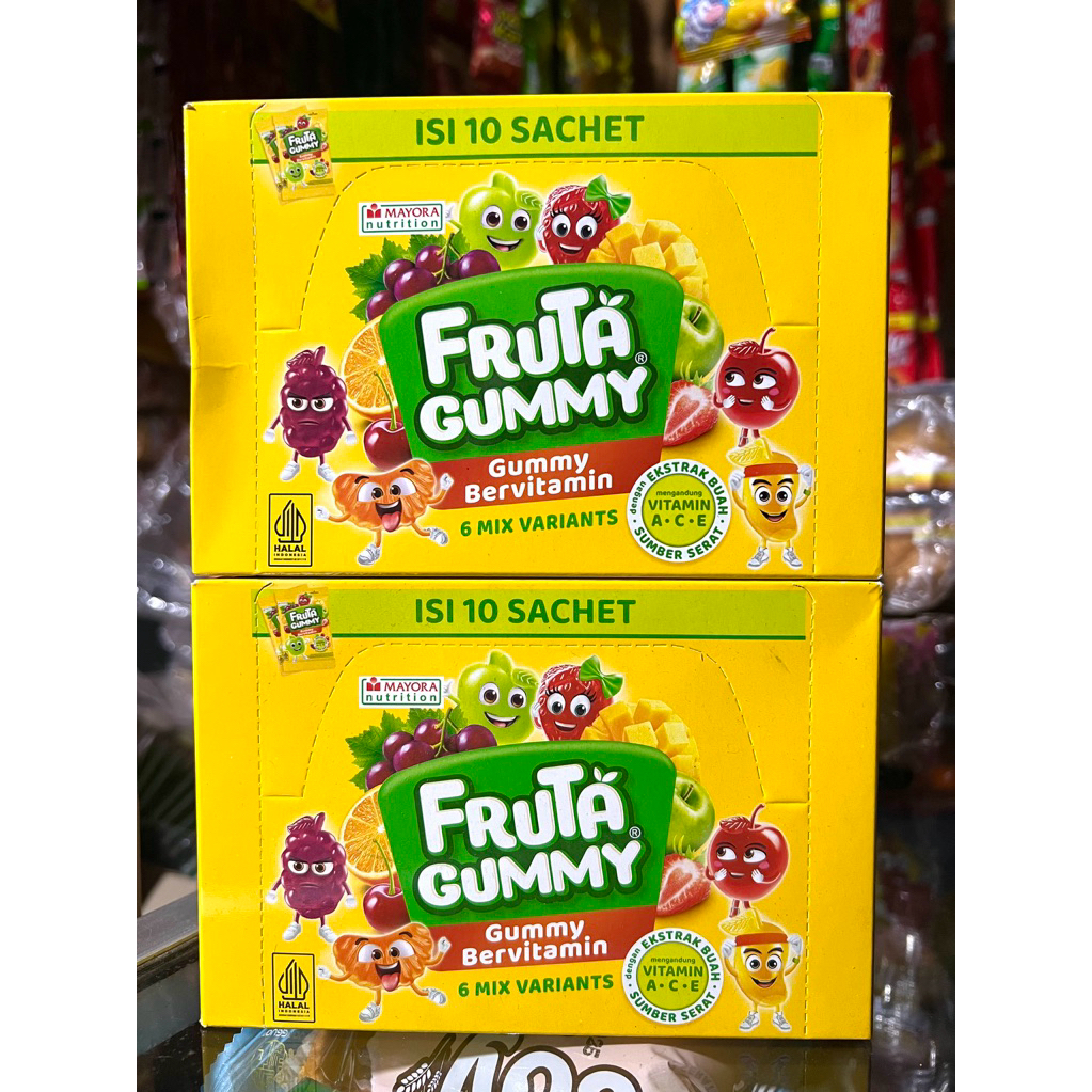 

Fruta Gummy Permen Lunak Bervitamin 1 Box isi 10 Pcs