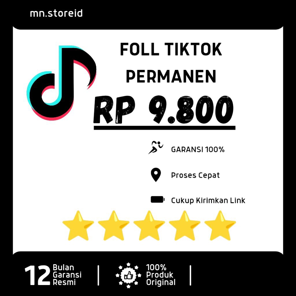 1000 Followers TikTok Bergaransi Murah Aman Cepat