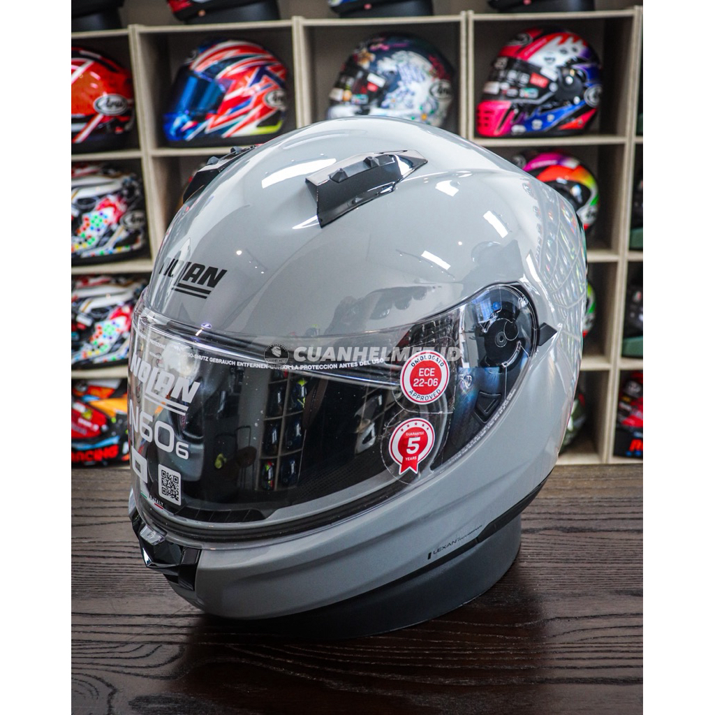 Nolan N606 Classico Grey Gloss / Helm Full Face Nolan Model Sport Touring Original