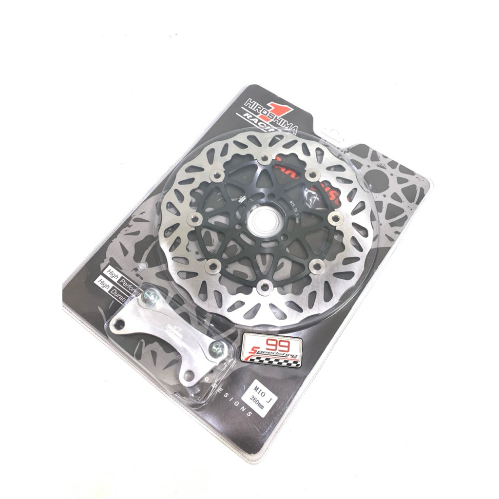 Disk Brake / Piringan Cakram Depan Lebar Mio J 260mm Floating Plus Breket CNC