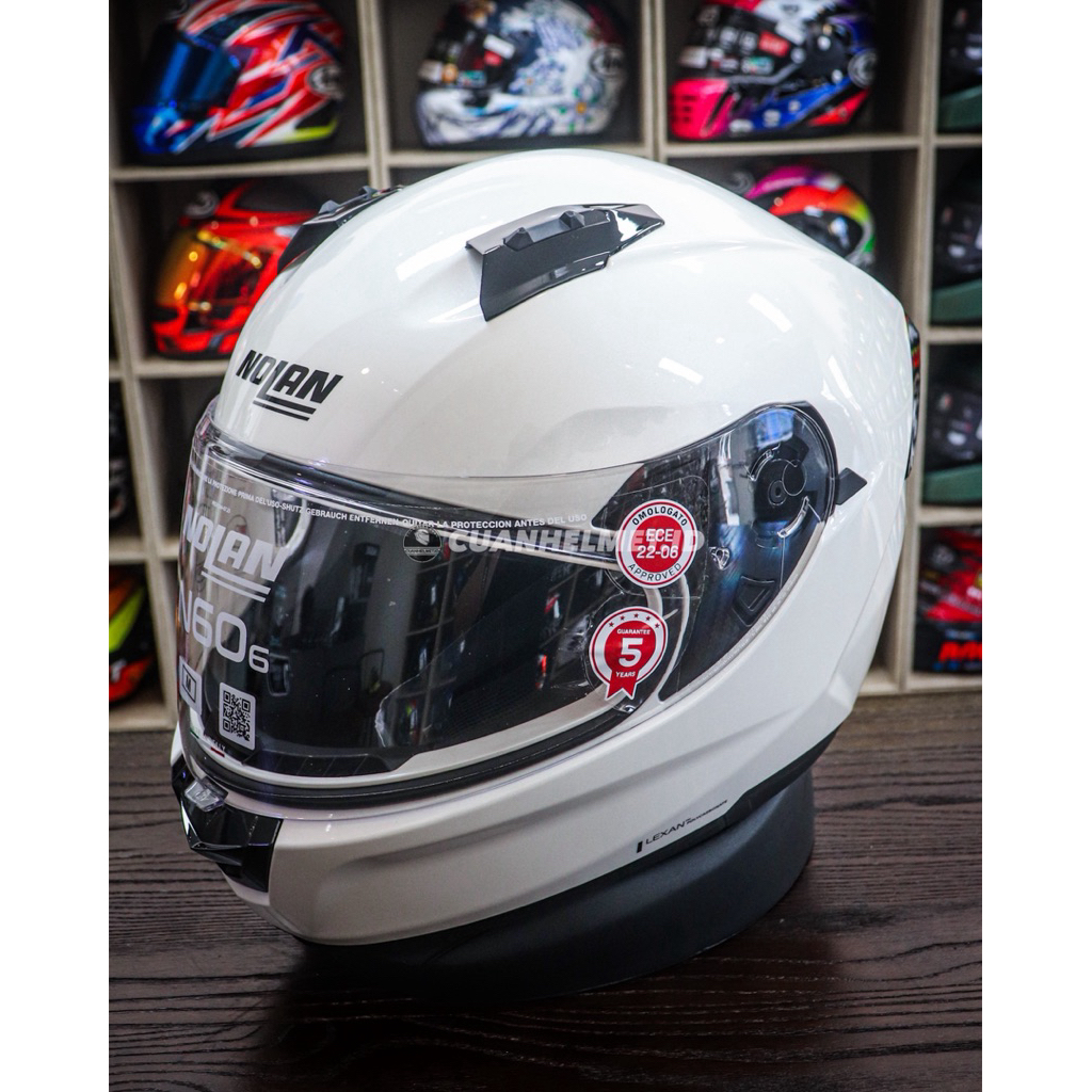 Nolan N606 Classico White Gloss / Helm Full Face Nolan Model Sport Touring Original
