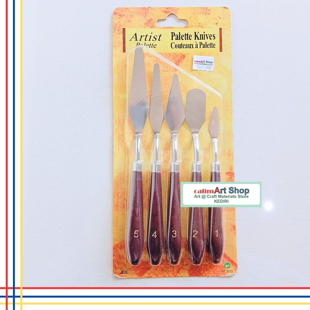 

Pisau Palet ST 2012 set isi : 5 - Painting Knife Set