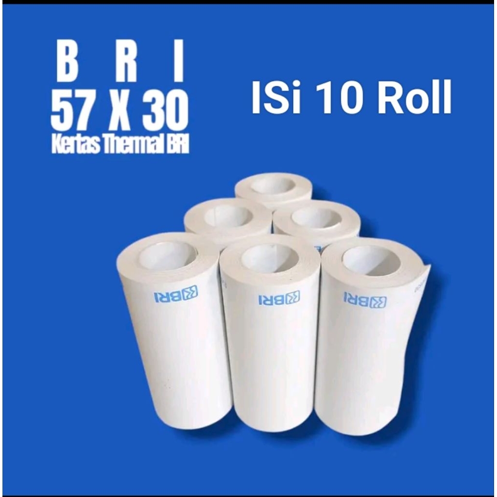 

KERTAS STRUK THERMAL MURAH EDC BRI 58x30mm paket 10 roll