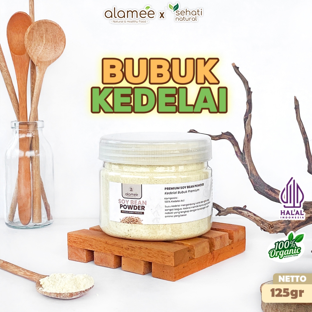 

ALAMEE Soy Milk Bean Powder PREMIUM Bubuk Susu Kacang Kedelai Murni Tinggi Protein Tanpa Gula 125gr