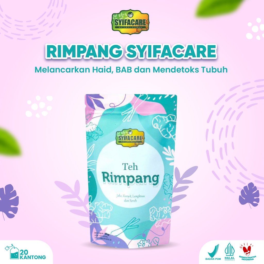 

Teh Rimpang Syifacare | Teh Diet Detox Herbal Tanpa Bahan Pengawet | Teh Celup Rempah