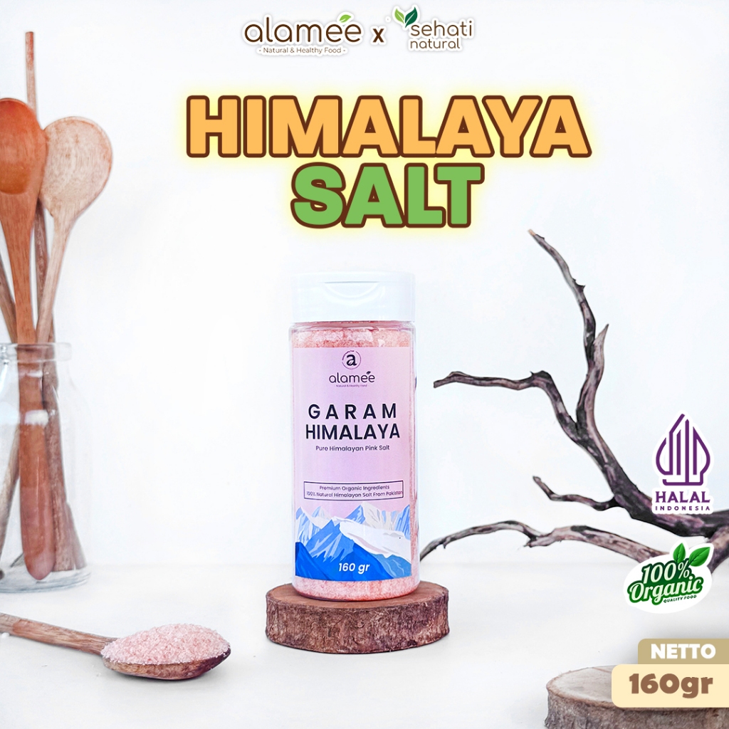 

ALAMEE Garam Himalaya Original Himalayan Salt Sea Ukuran 160g Pink Pakistan Masakan Bumbu Makanan