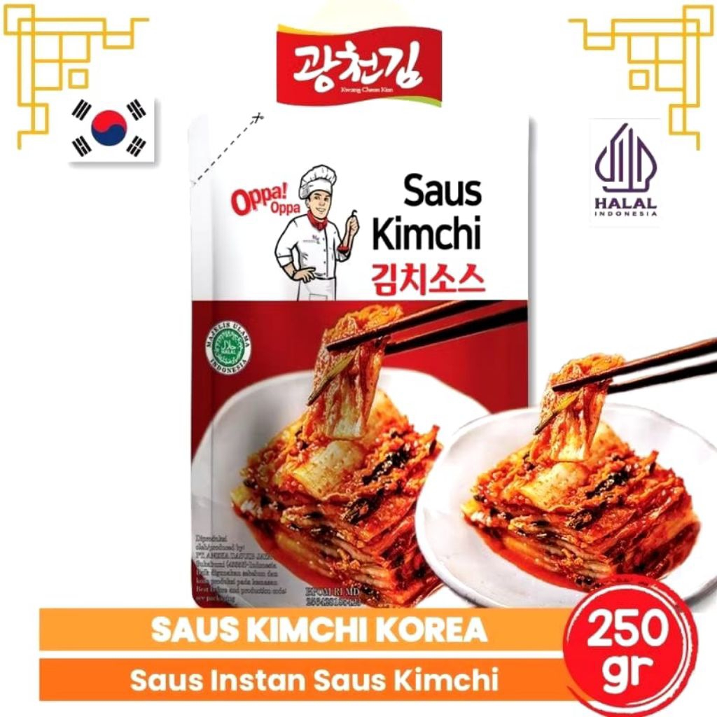 

KC. Saus Instan Saus Kimchi Korea 250g/Sauce Kimchi Korea Saus Oppa! Oppa